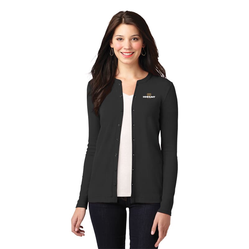 Port authority ladies concept stretch button front cardigan online